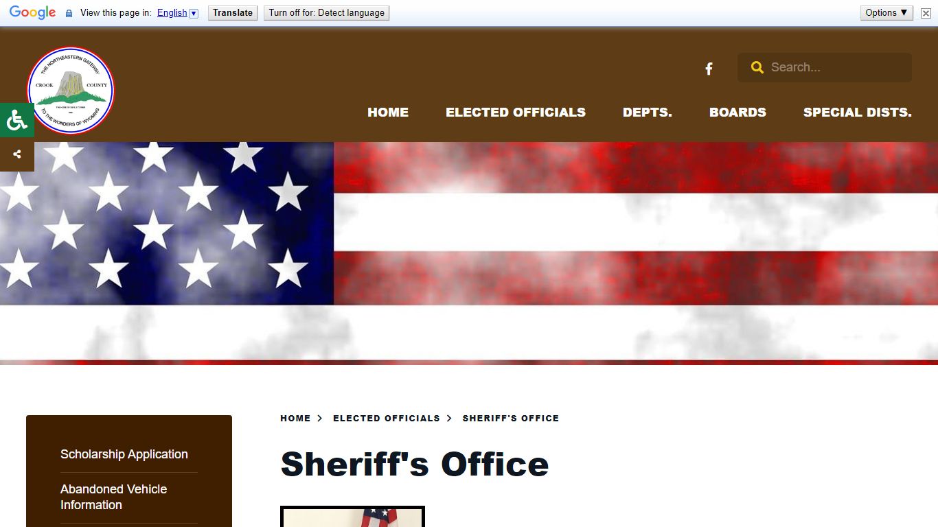 Sheriff's Office - Crook County, Wyoming